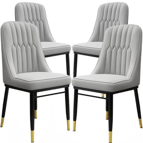 4pcs dining chairs set leather - dining,