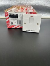 MK Logic K5403WHI 20A DP SWITCH with Bottom Flex Outlet ENGRAVED - Water Heater