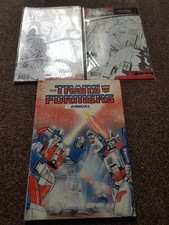 The Transformers Annual Hardcover And Transformers comics x2