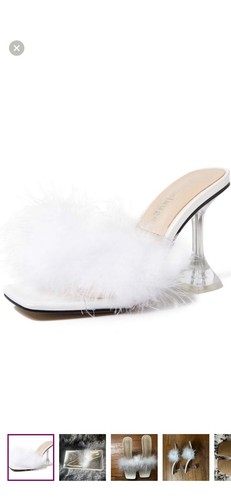 Women feathered high heels - women's,