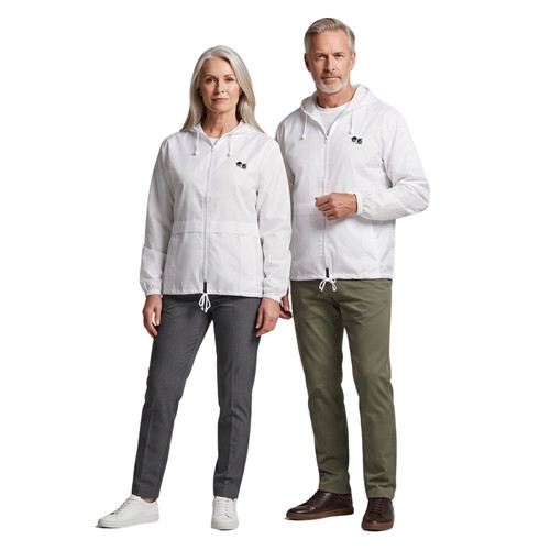Lawn bowls cagoule - cagoule, white