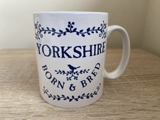 "Yorkshire Born & Bred ... And Proud Of It" Mug White and Navy
