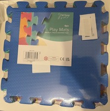 Interlocking Foam Baby Play Mat 29cm 8mm Thick Soft EVA Floor Tiles Pack of 9 