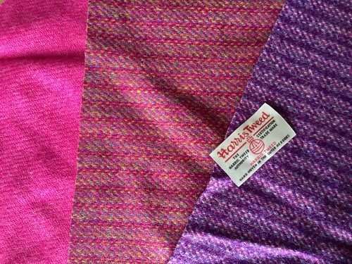 Harris tweed fabric remnants - fabric,