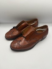 CROCKETT & JONES NEW BROGUES SHOES BROWN TAN LEATHER UK MENS SALISBURY 10.5 F