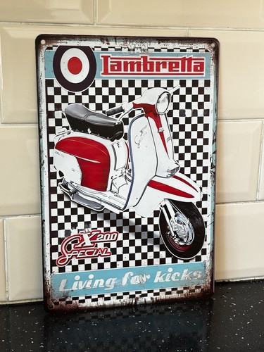 Lambretta scooter retro metal - lambretta,
