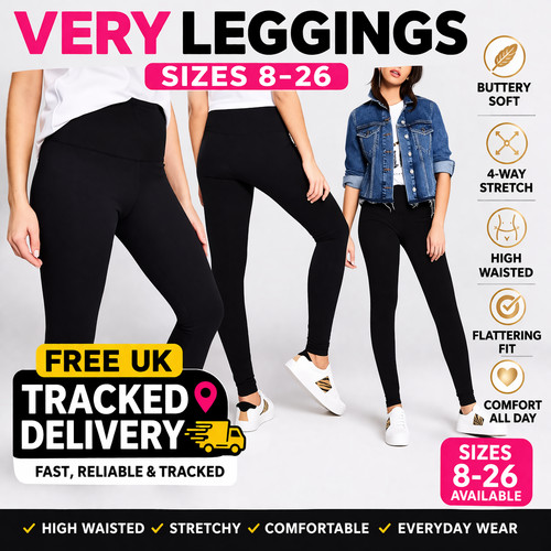 Soft black leggings all sizes - all,