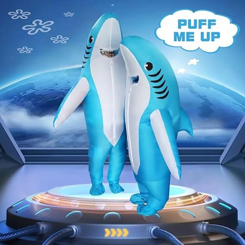 Funny blue shark blow - shark,
