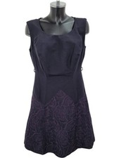 Pepperberry Sleeveless Floral Dress Black Size 12 Knee Length Super Duper Curvy