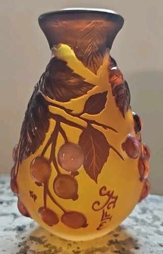 Emile galle glass vase - glass, antique