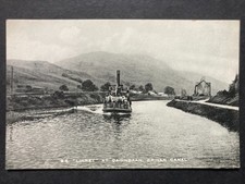 The S.S. Linnet at Cairnbaan Crinan Canal Scottish Highland Vintage Postcard O1