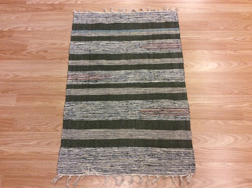 Striped blue green handloomed - striped,