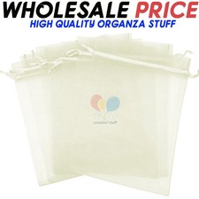100 Organza Bags Jewellery Pouche Wedding Favour Party Mesh Drawstring Gift Cake