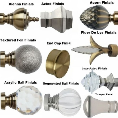35mm curtain pole finials - 35mm,