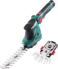 POSENPRO Cordless Grass Shear & Hedge Trimmer 7.2V, 2 in 1 Handheld Shrubbery Tr