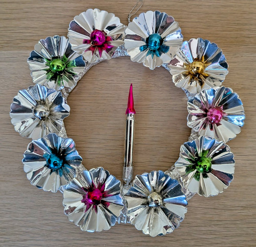 Mercury glass aluminium flower