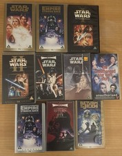 Bundle of 10 Various Star Wars VHS Video Cassette Tapes Job Lot To Clear