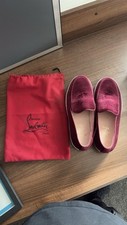 Christine Louboutin Red Loafers With Bag