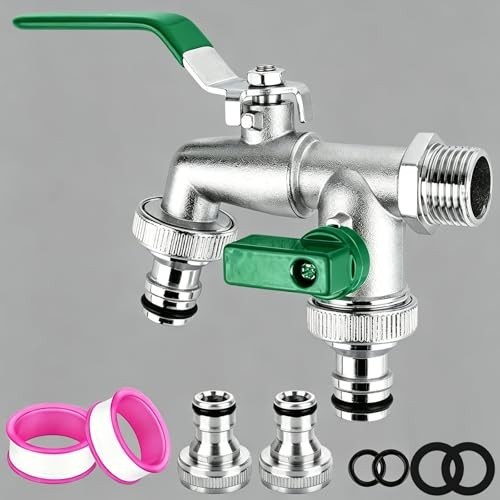 Brass double garden tap - double,