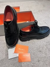 SANTONI LUG-SOLE DERBY SHOES