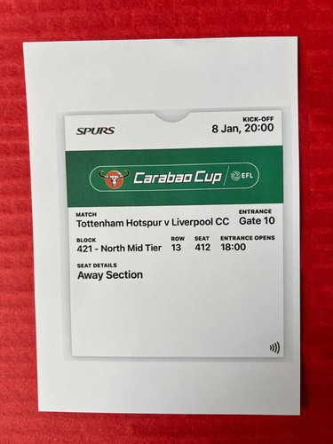 Ticket spurs liverpool - ticket, v