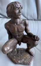 Neil Godfrey  Bronze Resin Nude figure dated 1990 Gay Erotic. "Hans"