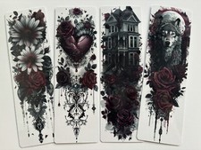 Set Of 4 Dark Gothic Bookmarks