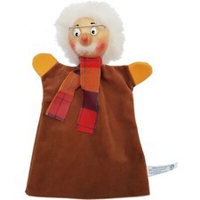 Kersa Gepetto Hand Puppet Wooden Head Classic Style Grandpa Old Man German Toy