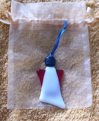 Fused glass angel - glass,