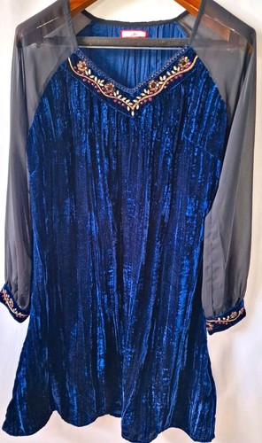 Joe browns blue crushed - joe, velvet