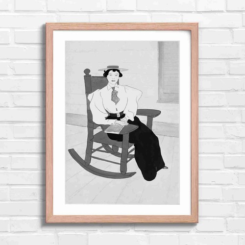 Women vintage rocking chair - vintage,