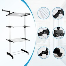 Tier foldable clothes airer - clothes,