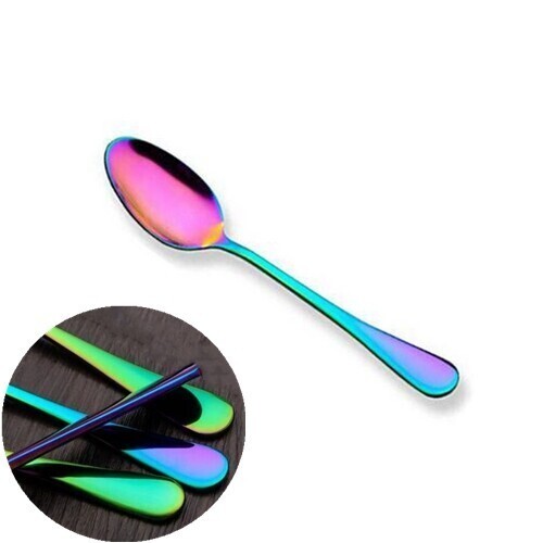 Stainless steel teaspoon - steel,