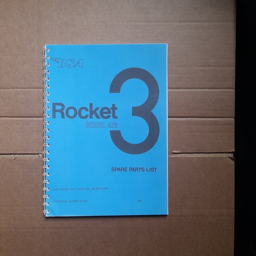 Bsa rocket parts book for - bsa, 3