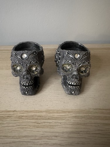 Set gothic skull tealight - 2,