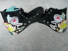 Vintage Converse Chuck Taylor All Star Rainbow Skulls Graffiti Hi Top Trainers 5