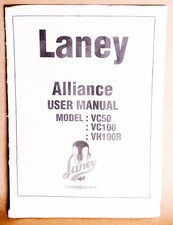 Laney Alliance Guitar Amplifier - User Manual - VC50 VC100 VH100R - Original