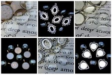 5 Pc Alloy Pendant and Cabochon Setting Pack Jewellery Craft Charm Beading ML