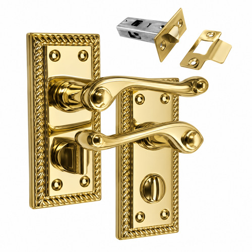 Brass plated georgian bathroom - plated,