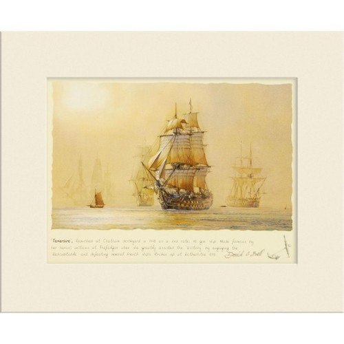 Signed mounted print david - signed,