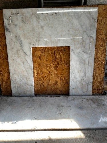 Marble fireplace back - marble, panel