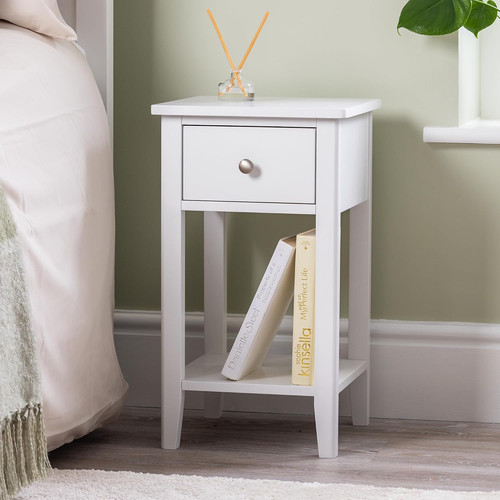Christow slim white bedside - christow,