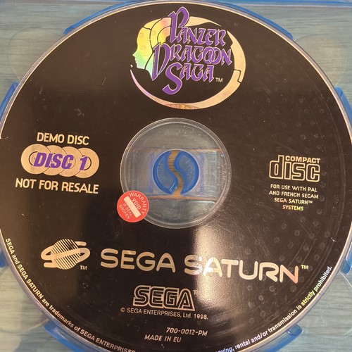 Panzer dragoon saga demo - panzer, disc