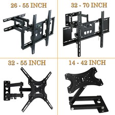 TV Wall Brackets With Different Size Support Upto 72 Inch LED LCD Tilt Swivel UK