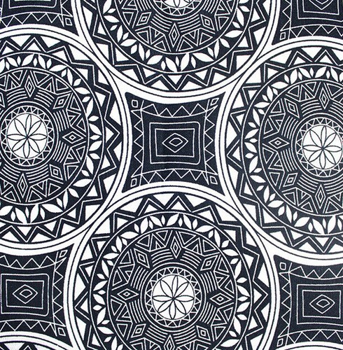 Linen mix fabric navy blue - linen,