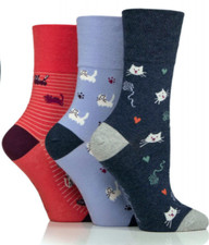 3 Pairs Ladies Cats Gentle