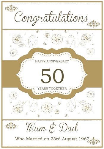 Personalised golden wedding - personalised,