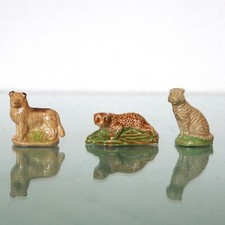 WADE Figurines PORCELAIN Miniature Animals UNDAMAGED Marked Glazed 1980s!