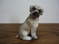 Vintage BORDER TERRIER Small Scruffy Puppy Dog Figurine Ornament Gift 9cm