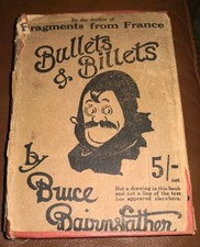 Bullets & Billets Bruce Bairnsfather with rare 5/- Dust Jacket Xmas Truce WW1 HB